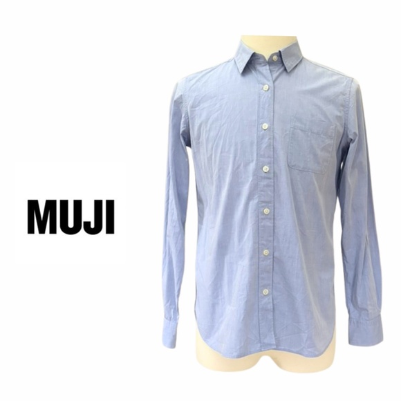 MUJI | Women’s Cotton Shirt – Light Blue – Size M - Picture 1 of 13